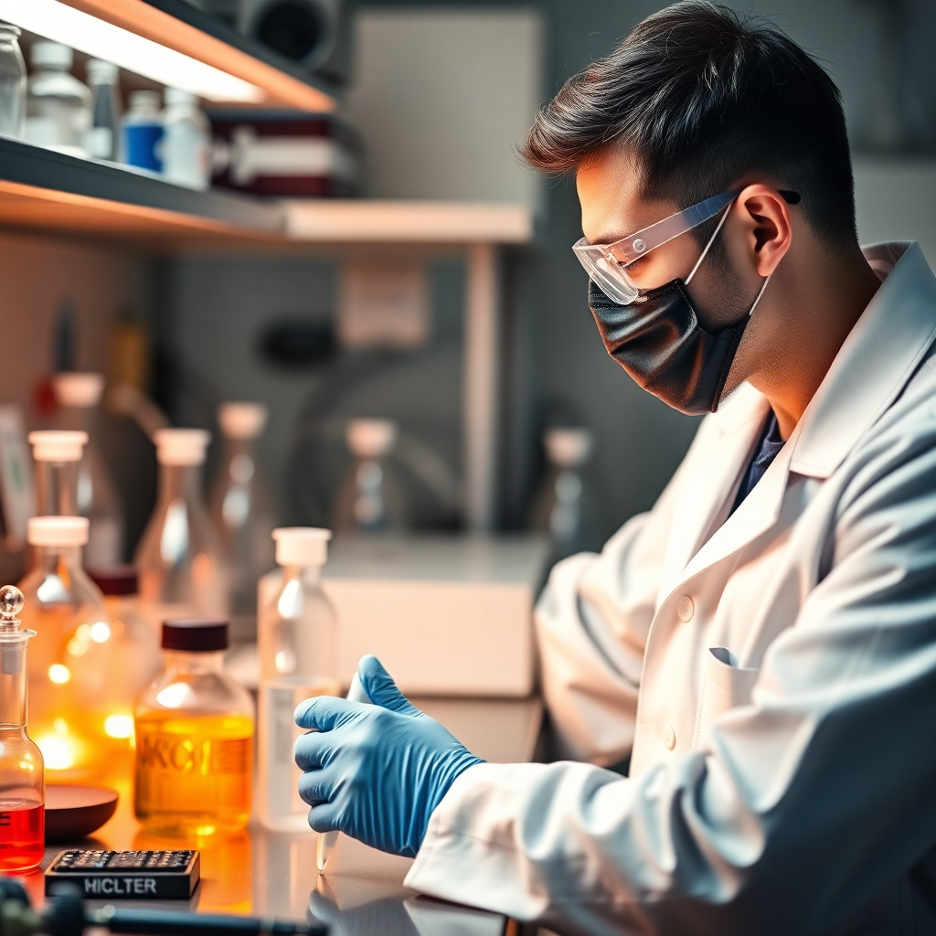 chemical testing electronics lab technician pipette